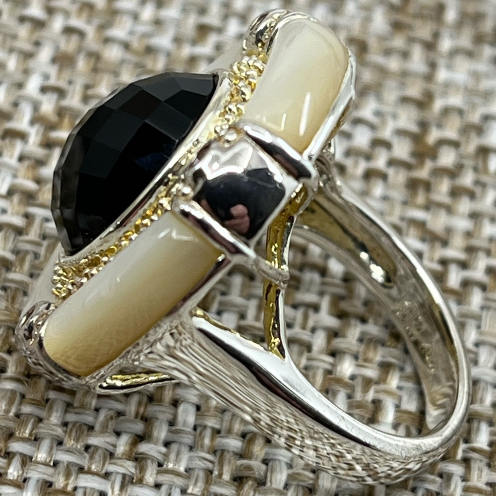 Striking Vintage Sterling Silver 925 Hong Kong Ring - Picture 10 of 16